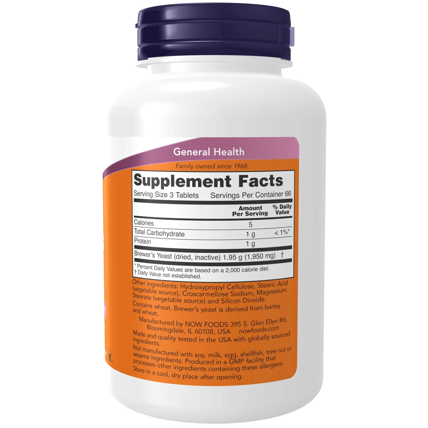 NOW Foods, Brewer's Yeast, 650 mg, 200 Tablets
