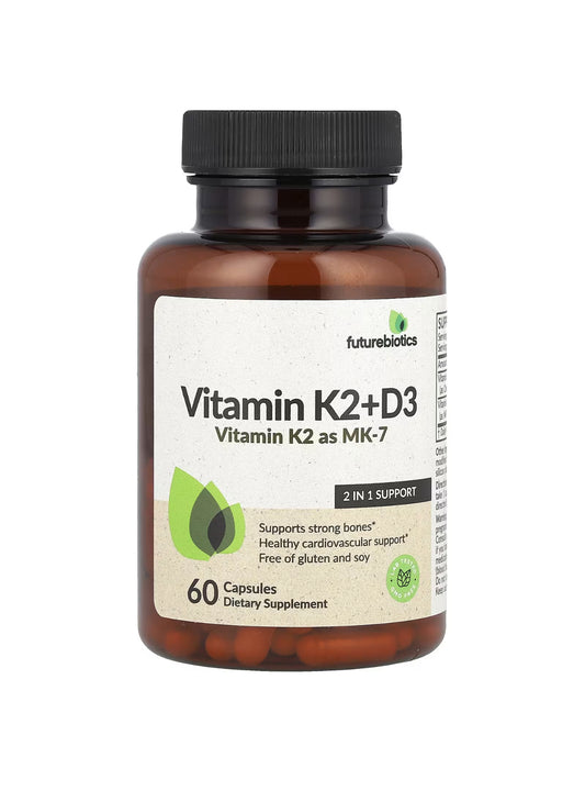 Futurebiotics Vitamin K2 + D3, 60 Capsules