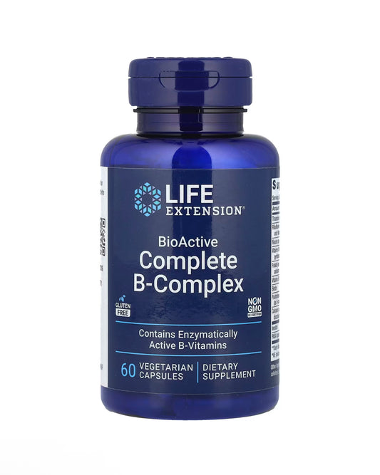 Life Extension BioActive Complete B-Complex, 60 Vegetarian Capsules