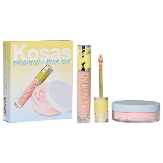 Kosas Brighten & Blur Set - Color Corrector +
Loose Setting Powder