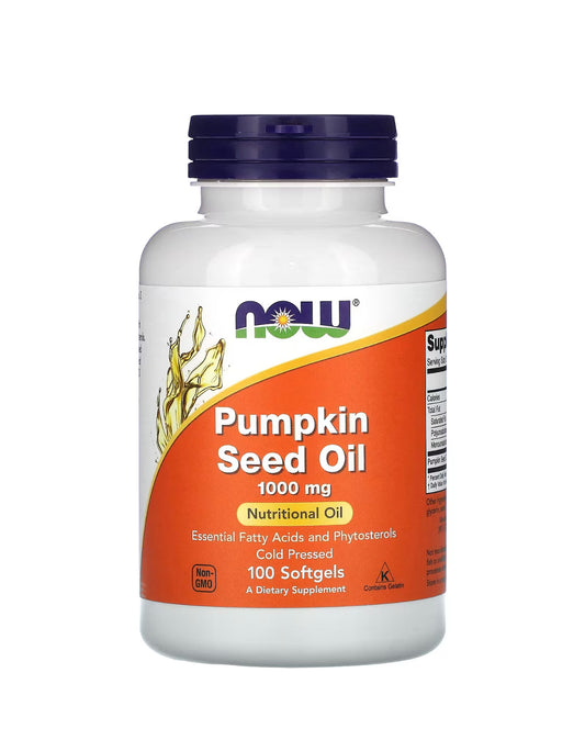NOW Foods Pumpkin Seed Oil, 1,000 mg, 100 Softgels
