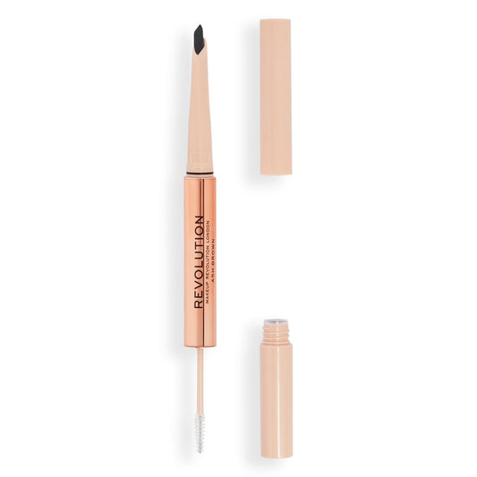 Makeup Revolution Fluffy Brow Duo Blonde - Dark Brown