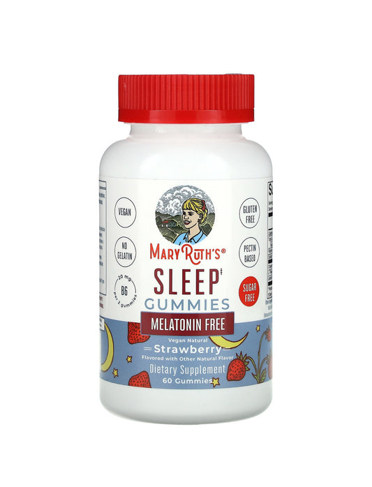 MaryRuth's Sleep Gummies, Melatonin Free, Strawberry,60 Gummies