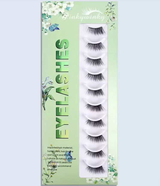 False Eyelashes, 10Pairs/Pack 11Mm Natural