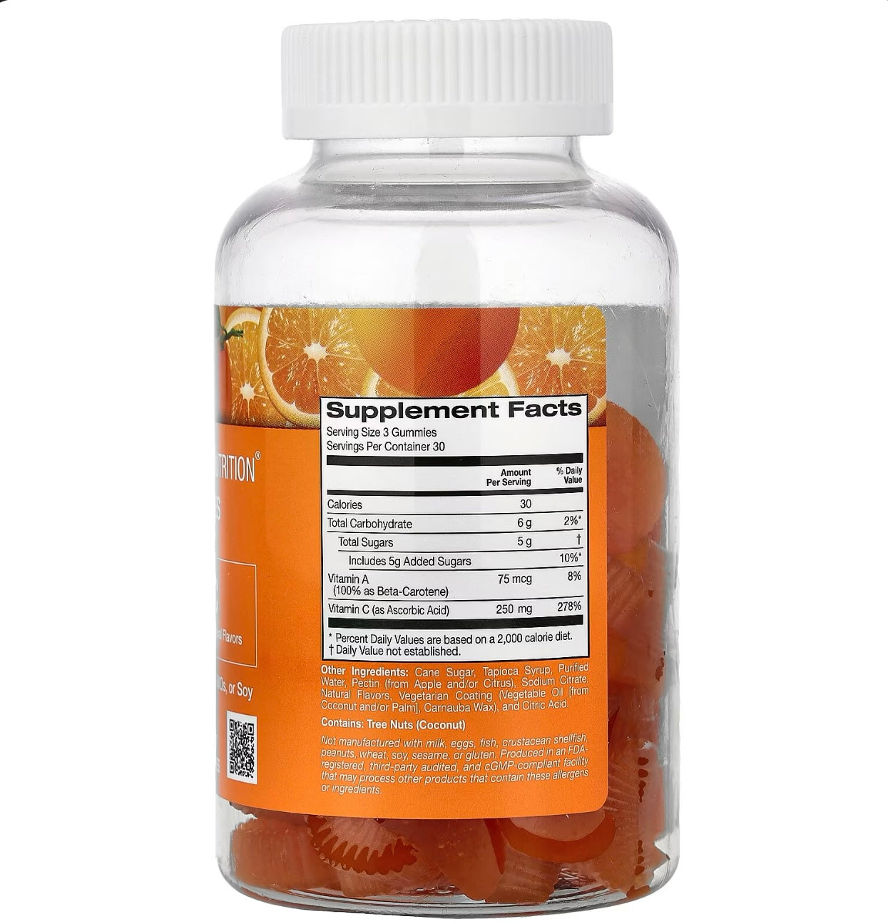 California Gold Nutrition Vitamin C Gummies with Vitamin A from 100% Beta-Carotene, 90 Gummies