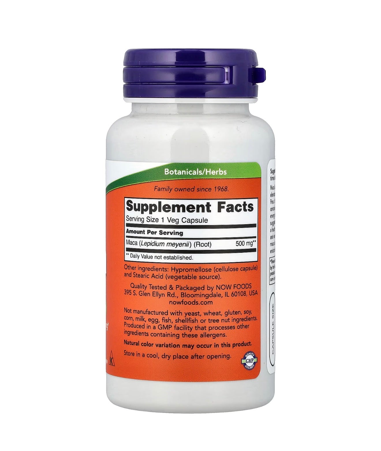 NOW Foods, Maca, 500 mg, 100
Veg Capsules