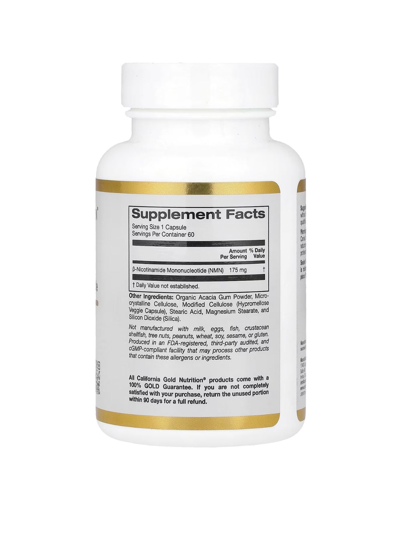 California Gold Nutrition NMN, 175 mg, 60 Veggie Capsules
