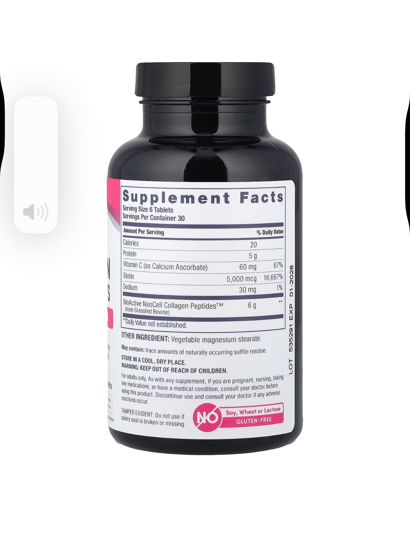 NeoCell Grassfed Collagen Peptides + Vitamin C & Biotin,