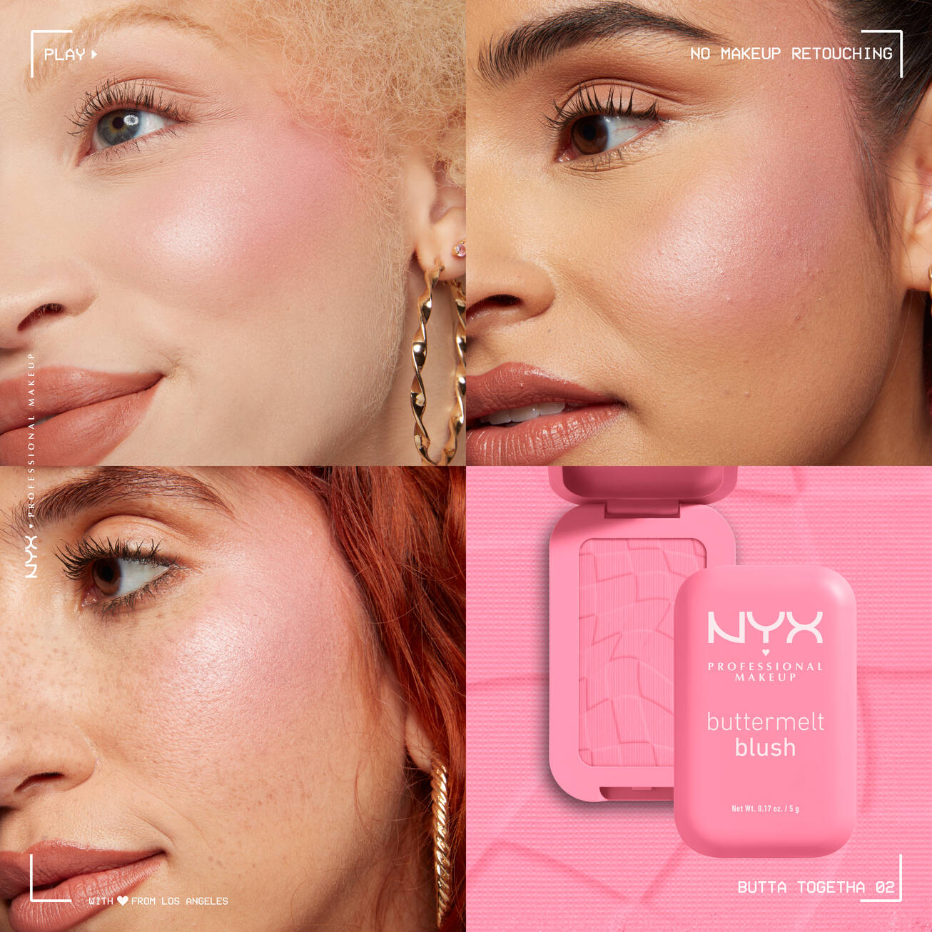 NYX Professional Makeup Buttermelt Powder Blush Butta Together