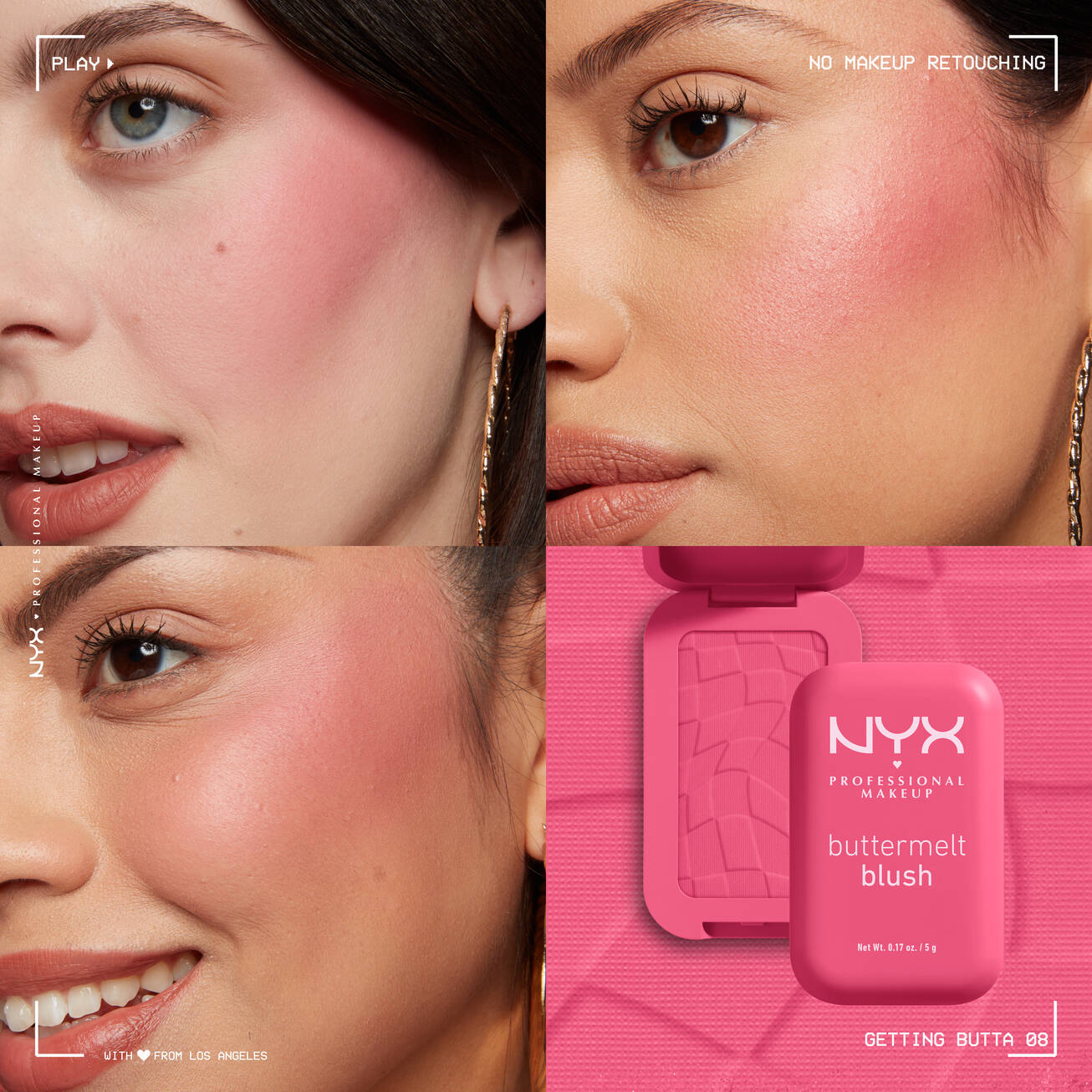 NYX Professional Makeup Buttermelt Powder Blush Getting Butta