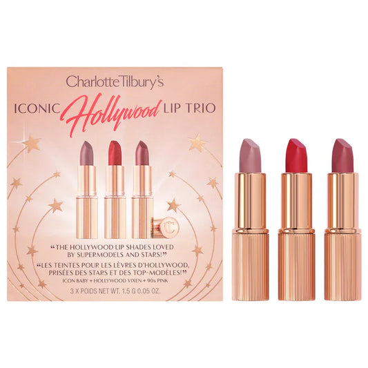 Charlotte Tilbury
Mini Iconic Hollywood Lipstick Trio Set