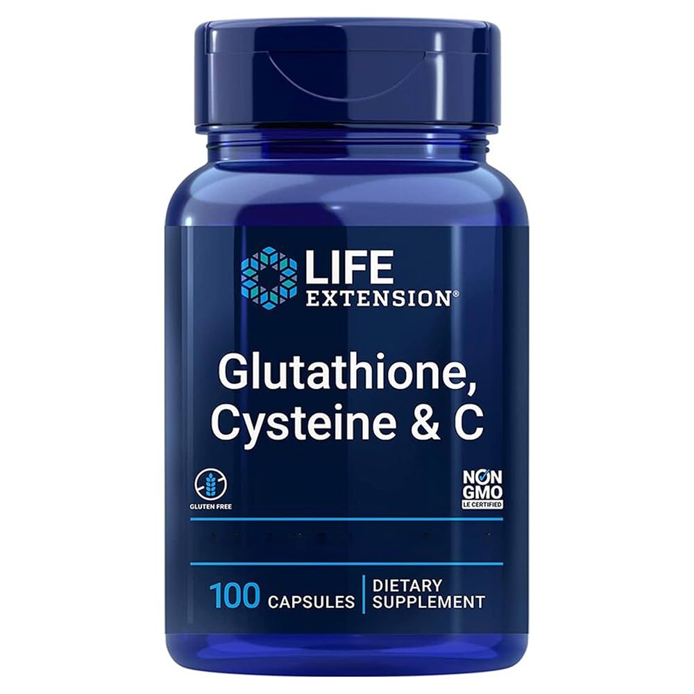 Life Extension
Glutathione, Cysteine & C, 100 Capsules