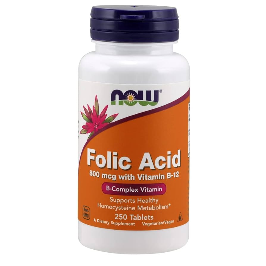NOW Foods
Folic Acid, 800 mcg, 250 Tablets