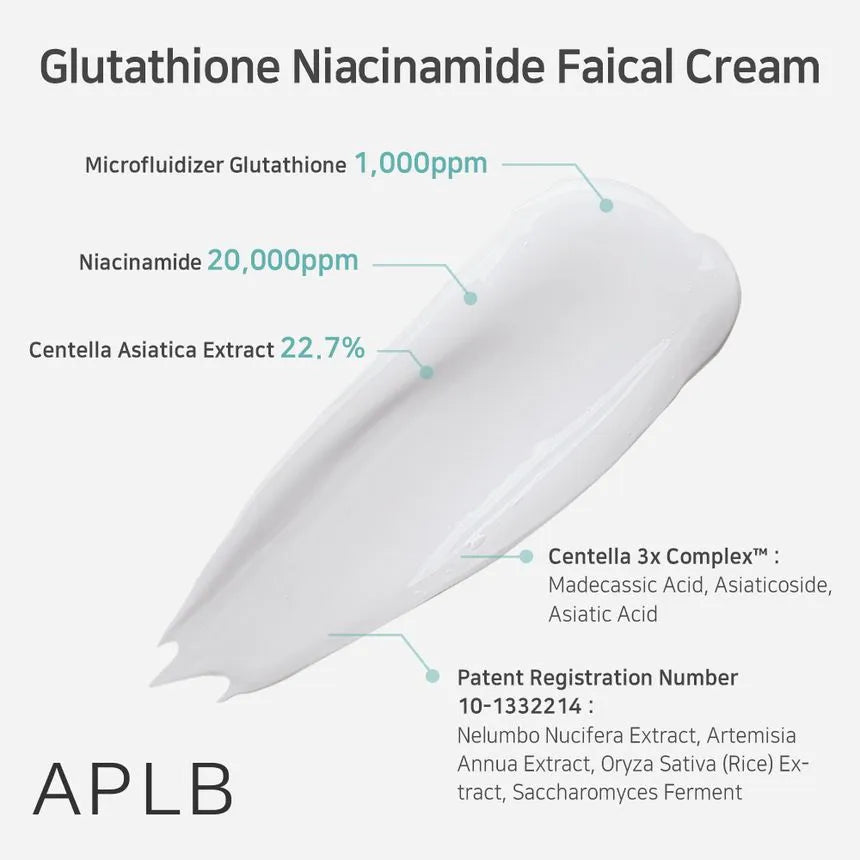 APLB – Crème Visage au Glutathion et à la Niacinamide, 55ml