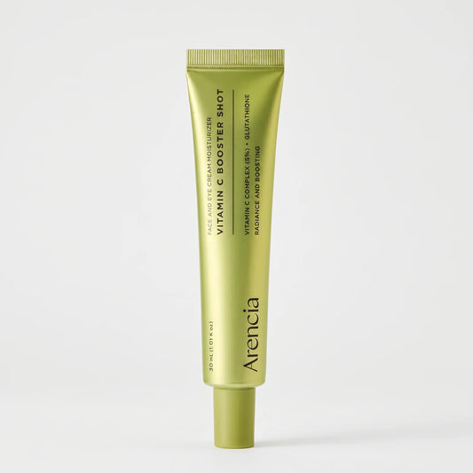 Arencia – Vitamin C Booster Shot | Crème Visage & Contour des Yeux | Complexe Vitamine C 5% + Glutathione | Éclat & Boost | 30ml