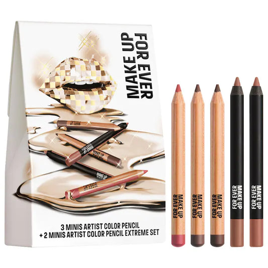 MAKE UP FOR EVERMini Artist Color Pencil Original & ExtremeLong-lasting Lip Liner Set