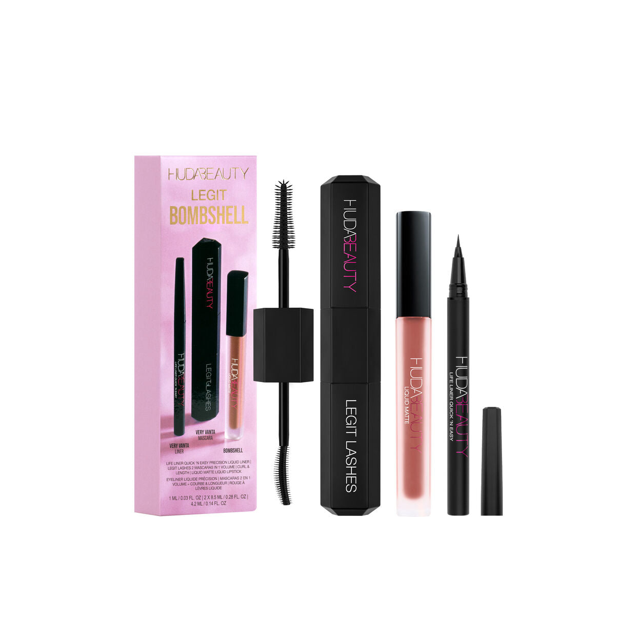 HUDA BEAUTY Legit Bombshell Makeup set