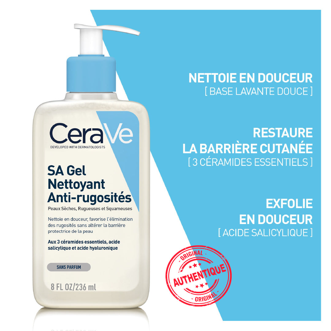 CERAVE – CERAVE – SA Gel Nettoyant Anti Rugosités, 236ml