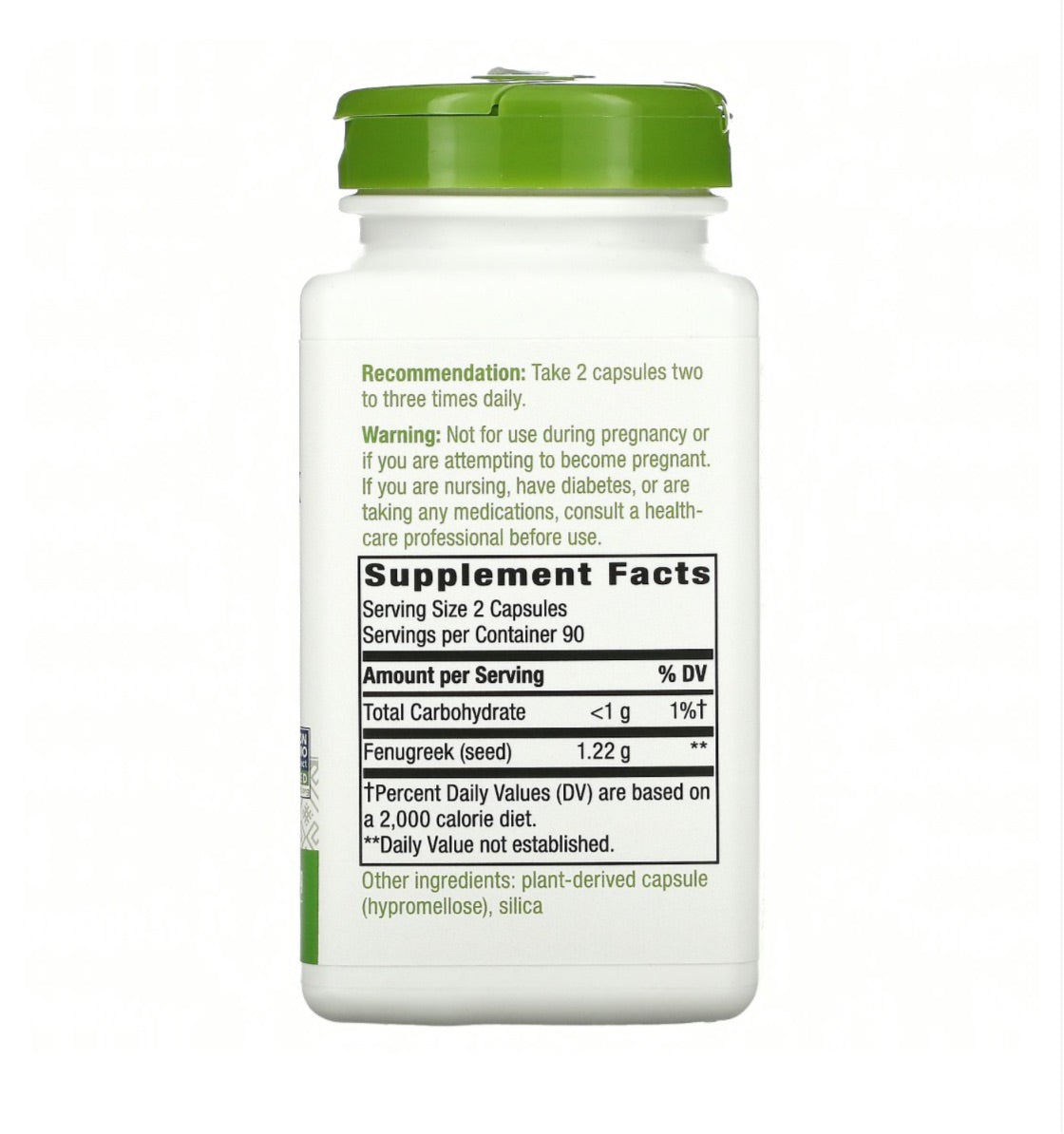 Fenugreek Seed, 610 mg, 180 Vegan Capsules