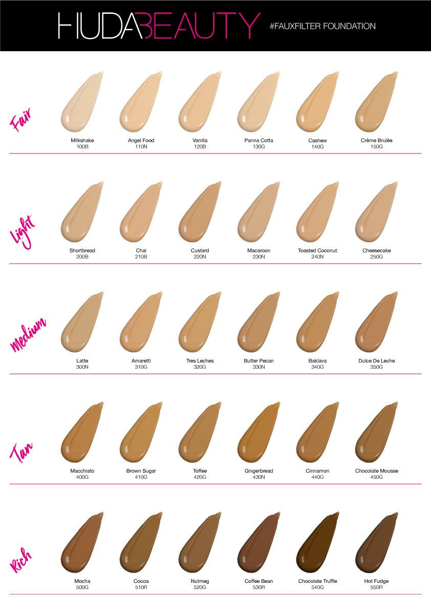 HUDA BEAUTY FAUXFILTER FULL COVERAGE MATTE FOUNDATION