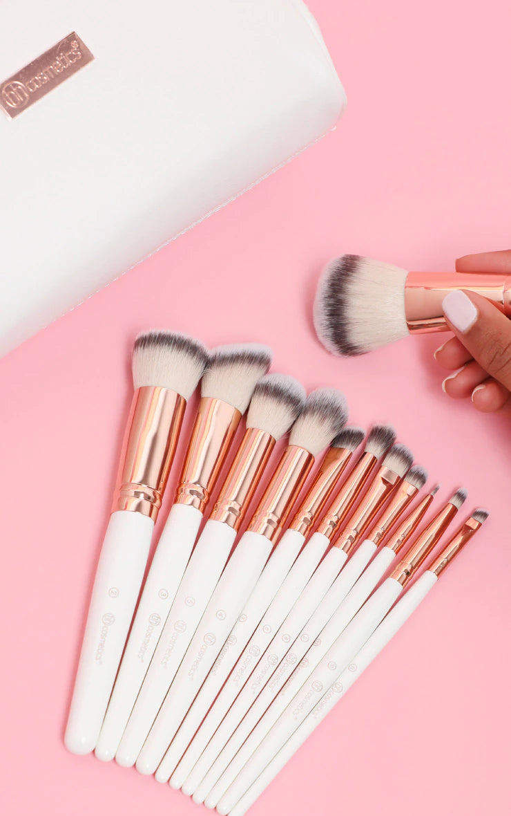 BH Cosmetics Rose Romance Brush Set - 12 Piece