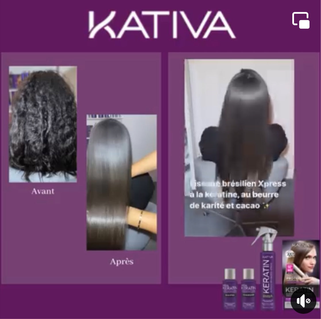 Kativa KERATIN BRAZILIAN HAIR STRAIGHTENING COFFRET