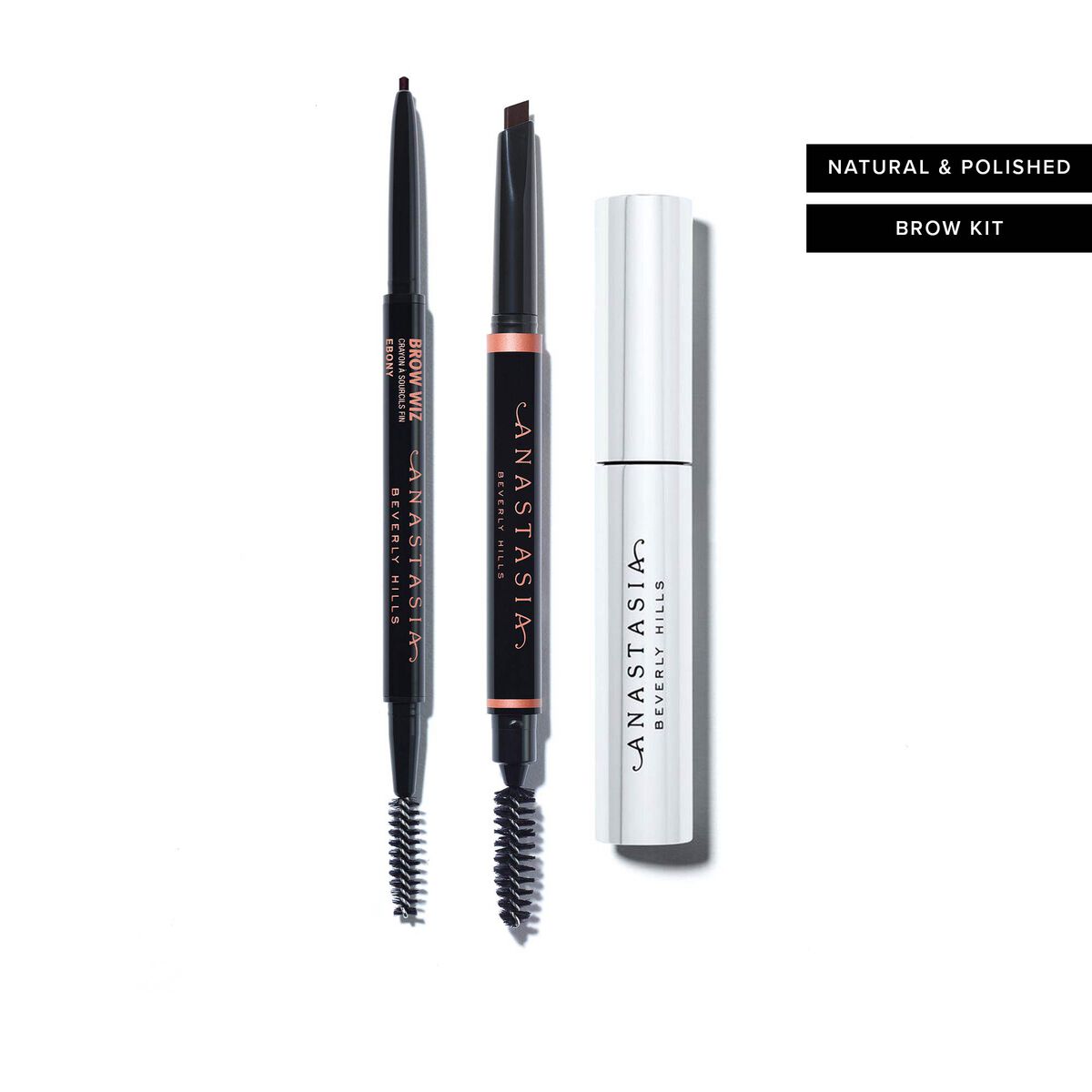 Natural & Polished Brow Kit - Dark Brown and Ebony