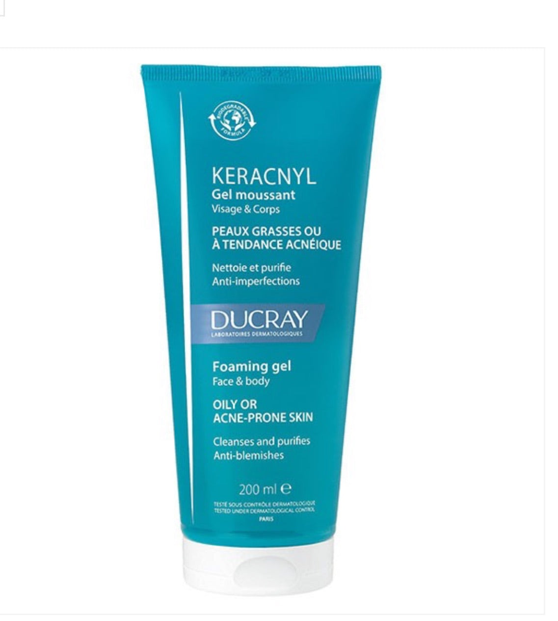 KERACNYL GEL MOUSANT 200ML DUCRAY
