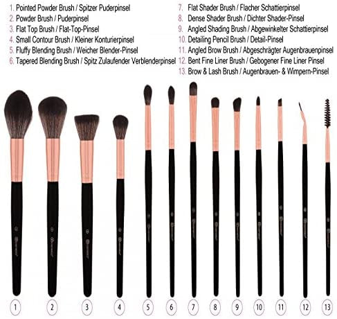 BH Cosmetics Signature Rose Gold 13 Piece Brush Set