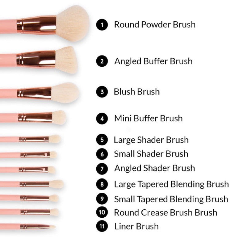 BH Cosmetics Brunch Bunch 11 Piece Brush Set