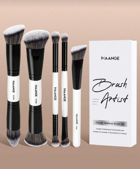 MAANGE 5 pcs Double Headed face brush set