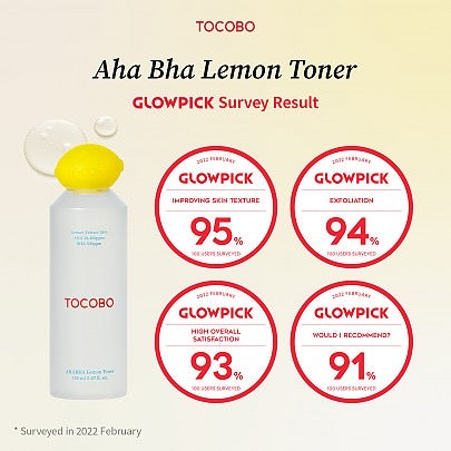 TOCOBO - AHA BHA Lemon Toner - Lotion tonique exfoliante