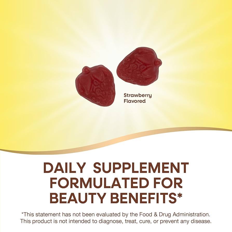 Nature's Way Alive! Hair, Skin & Nails Gummies, Strawberry,
60 Gummies