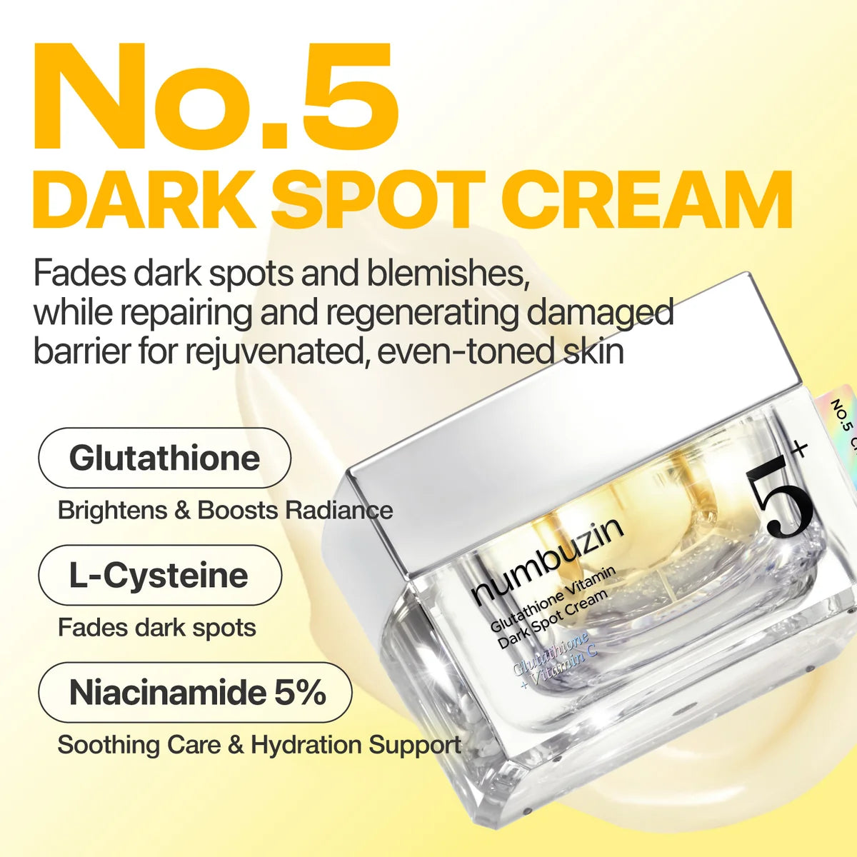 Numbrzin No.5+ Glutathione Vitamin Dark Spot Cream