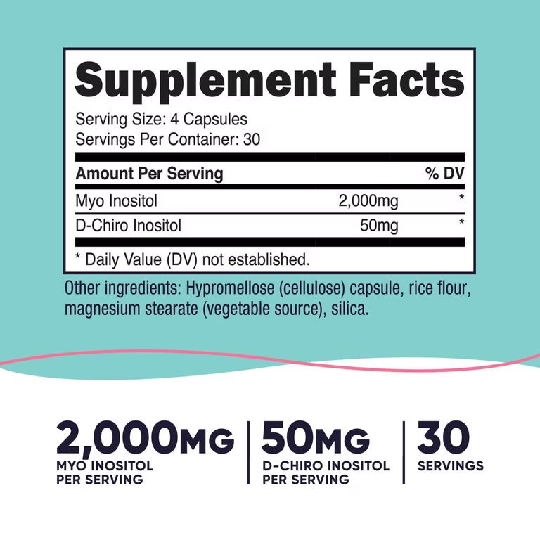 Nutricost, Women, Myo & D-Chiro Inositol, 120 Capsules