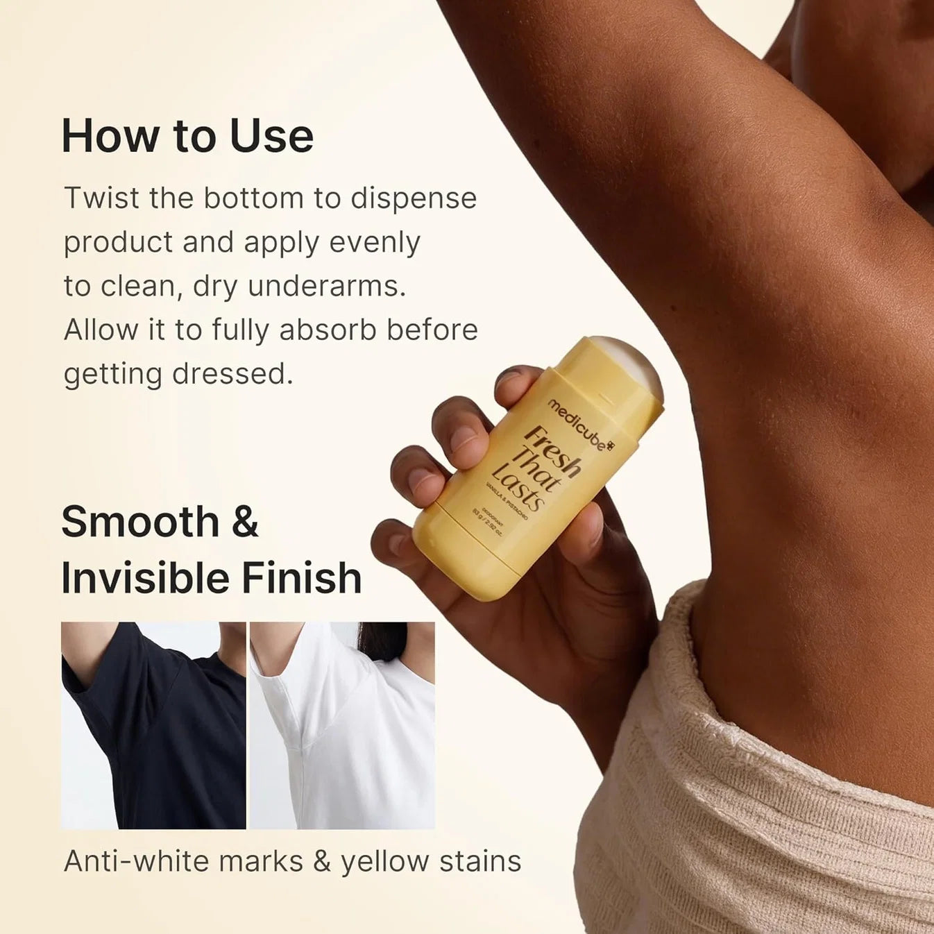Medicube Deodorant Fresh that Lasts Vanilla & Pistachio - 83g