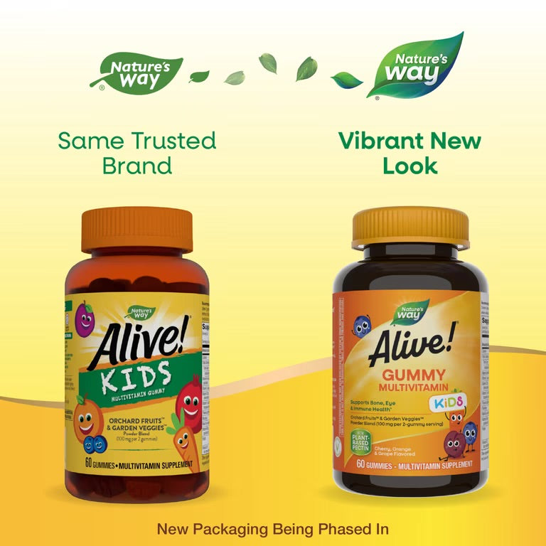 Nature's Way Alive! Kids, Gummy Multivitamin,60 Gummies