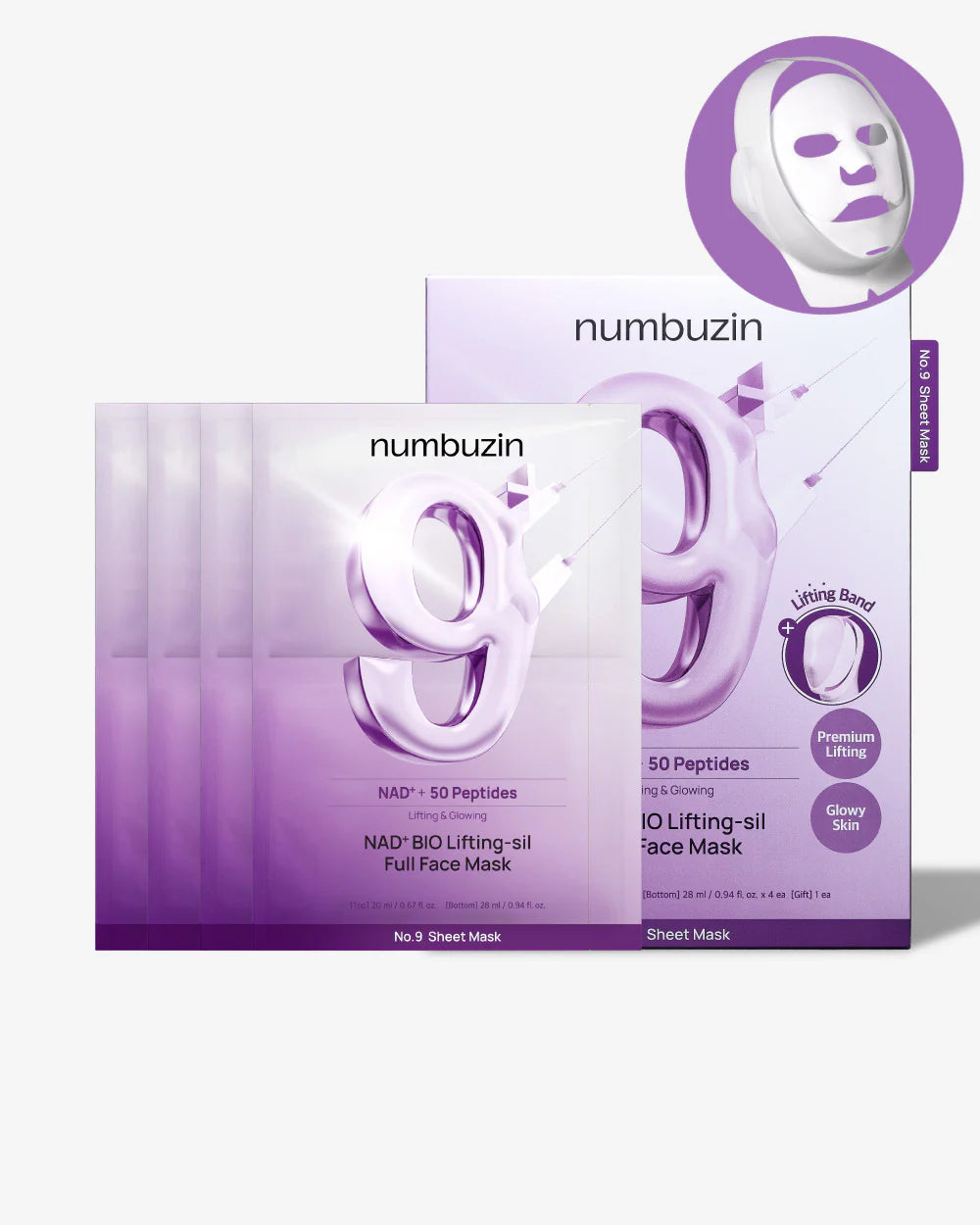 Numburzin No.9 NAD+ BIO Lifting-sil Full Face Mask