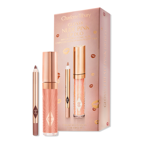 Charlotte Tilbury Mini Glossy Pink Lip Gloss + Lip Liner Set