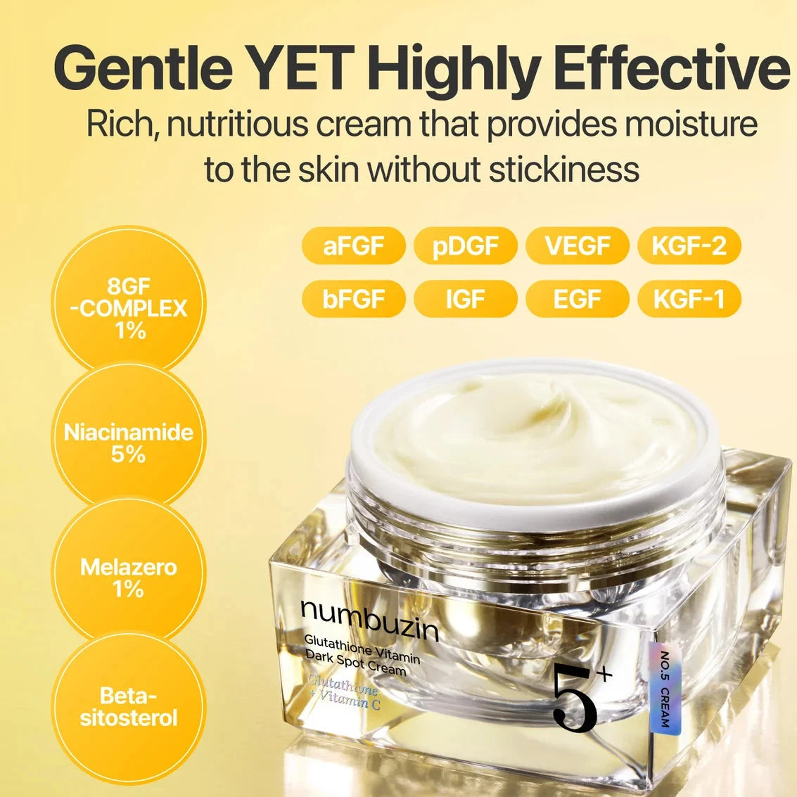 Numbrzin No.5+ Glutathione Vitamin Dark Spot Cream