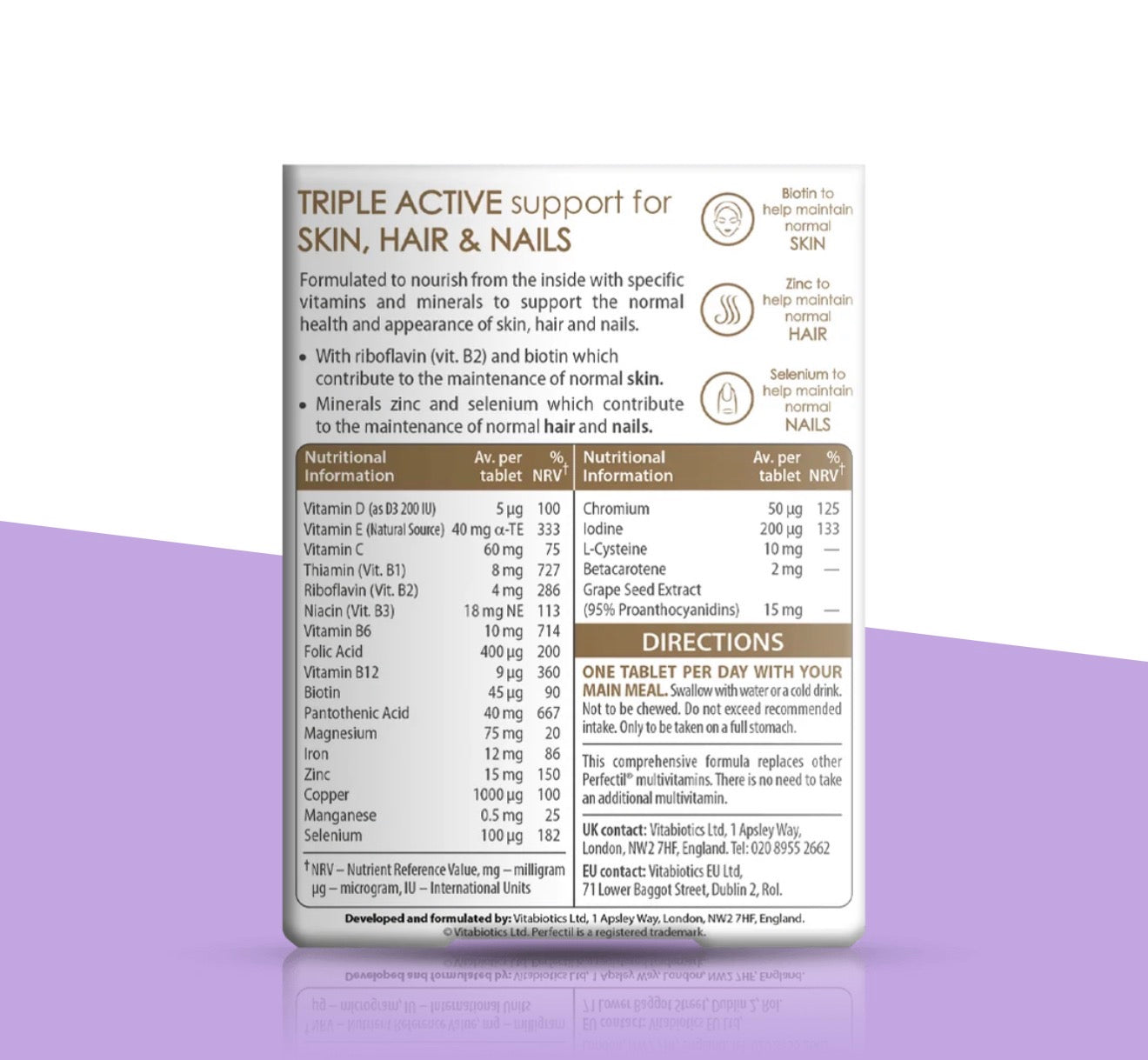 Vitabiotics, Perfectil Original , 30 Comprimés
