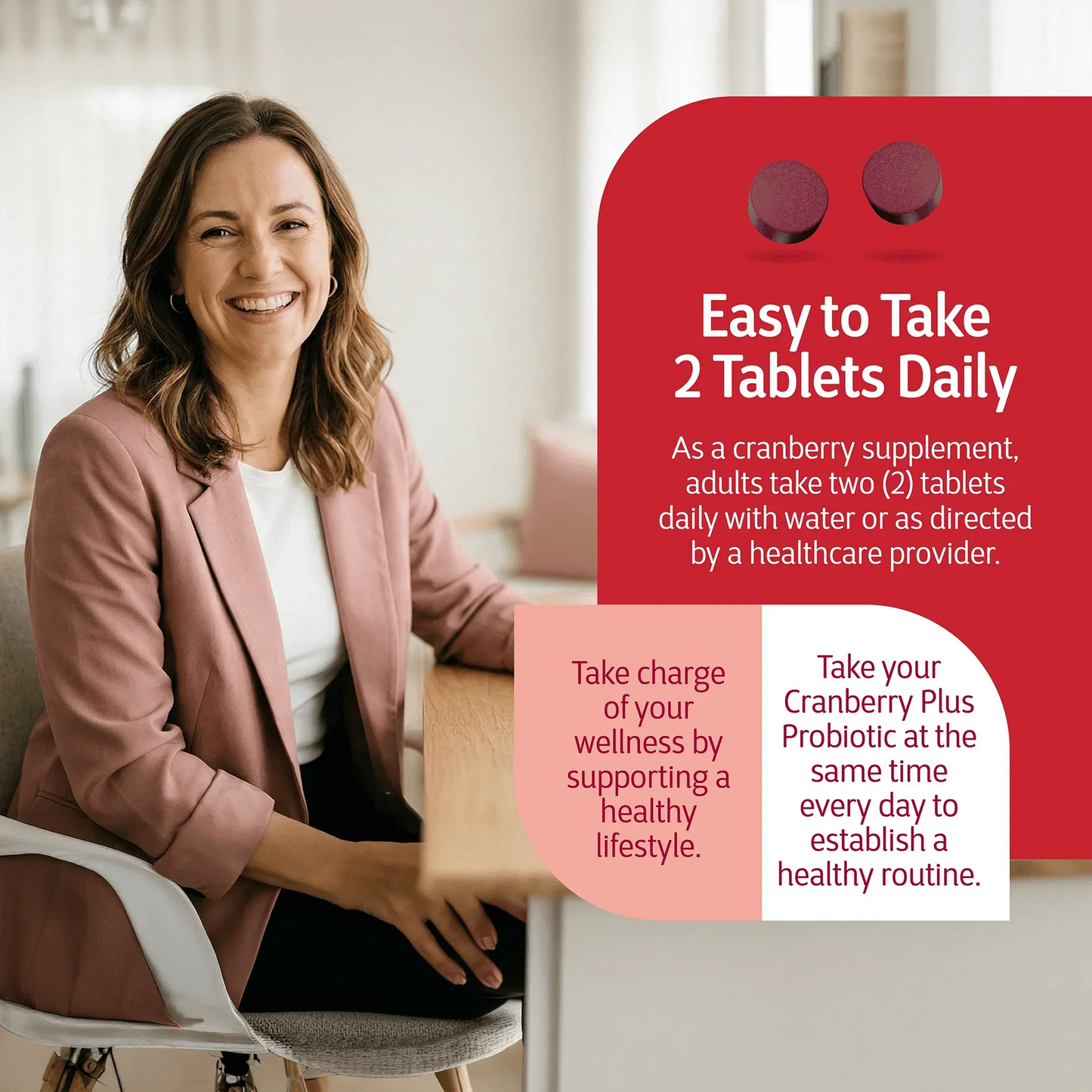 21st Century, Cranberry Plus Probiotic, 60 Tablets