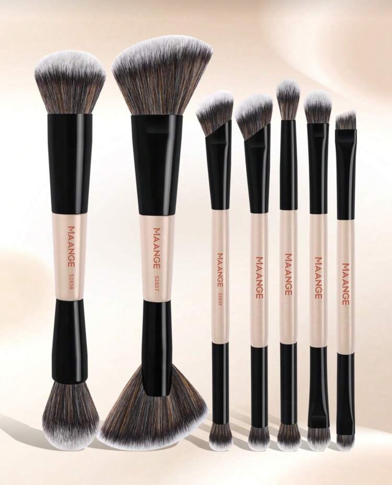 MAANGE 7pcs Professional Dual-Head Facial Makeup Brush Set