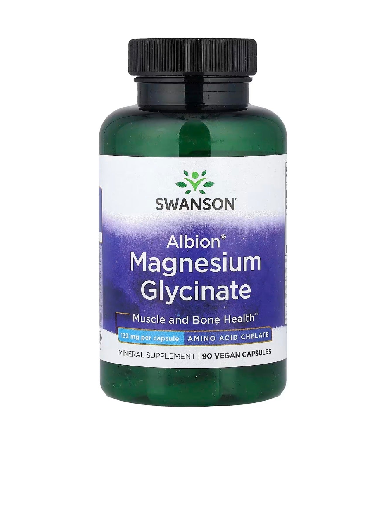 Swanson Vitamins Magnesium Glycinate, 133 mg, 90
Vegan Capsules