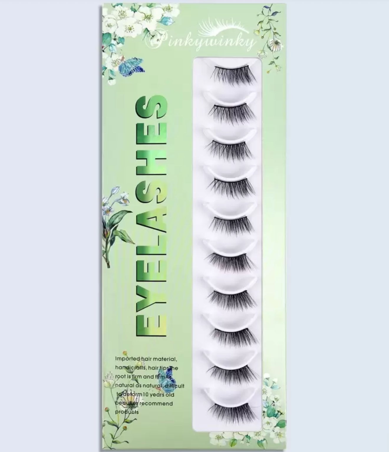 False Eyelashes, 10Pairs/Pack 11Mm Natural