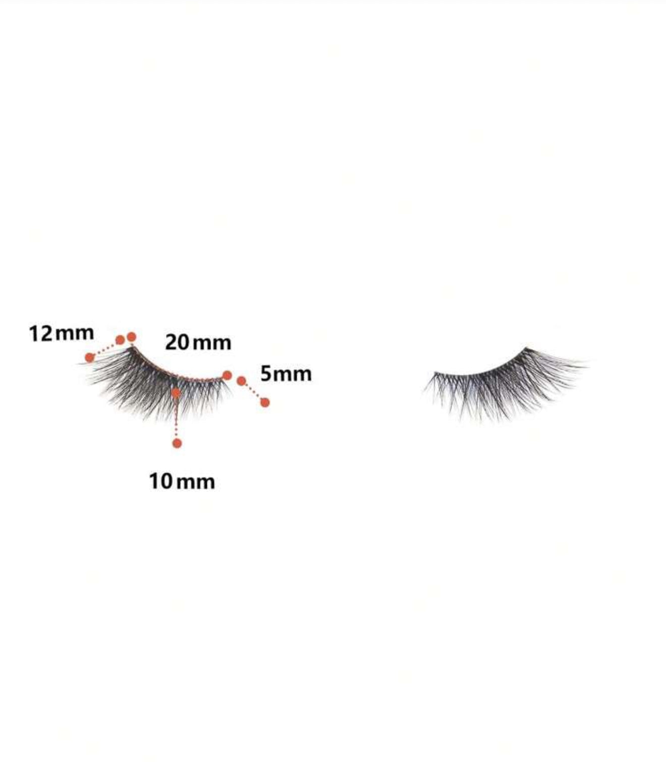 7 pairs/Set Cat Eye Style Natural Short Crossed Transparent Stem