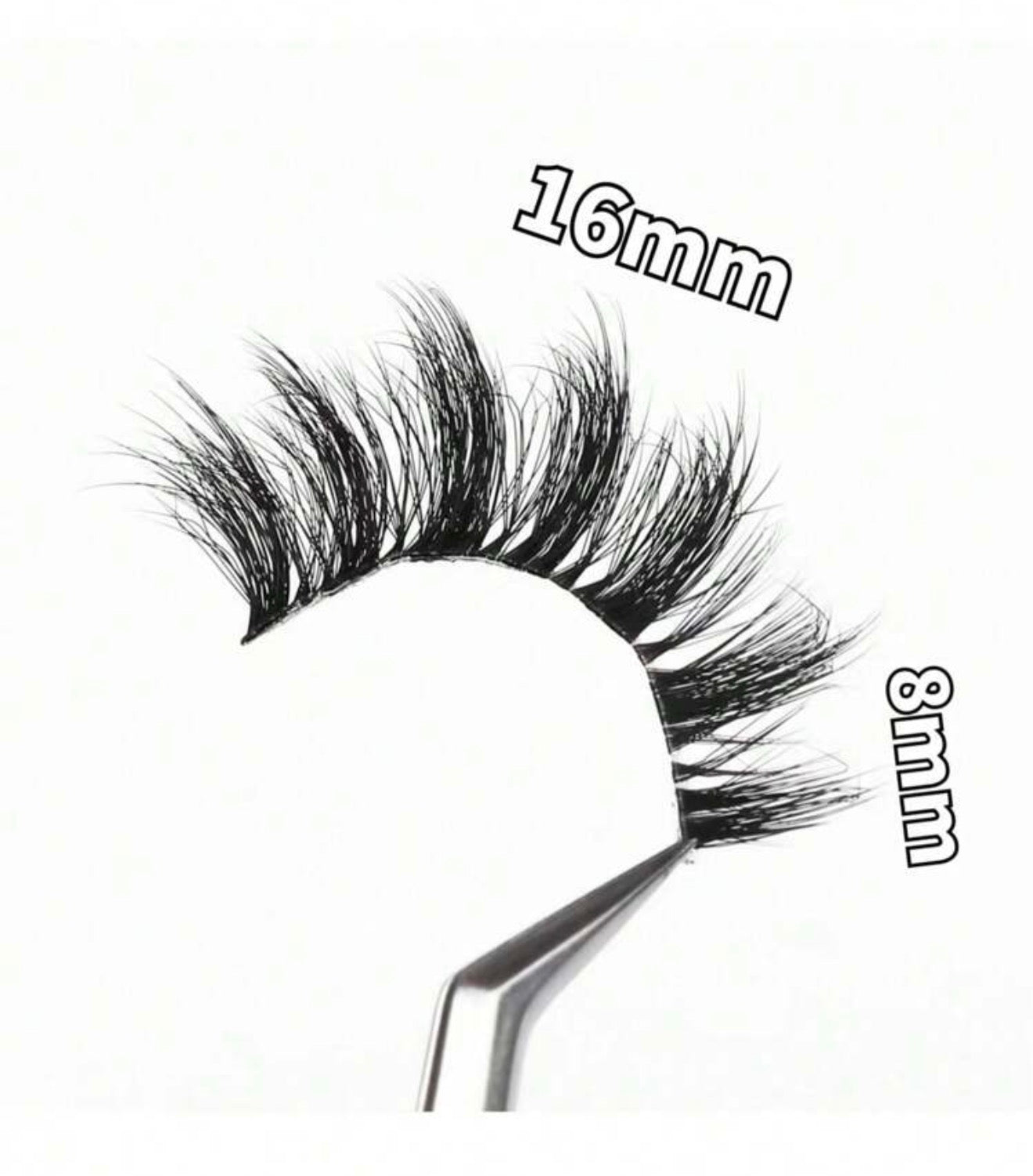 Clear Stem False Eyelashes D Curl Style 10 Pairs