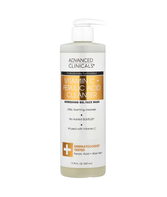 Advanced Clinicals Vitamin C + Ferulic Acid Cleanser, 11.75 fl oz (347 ml)