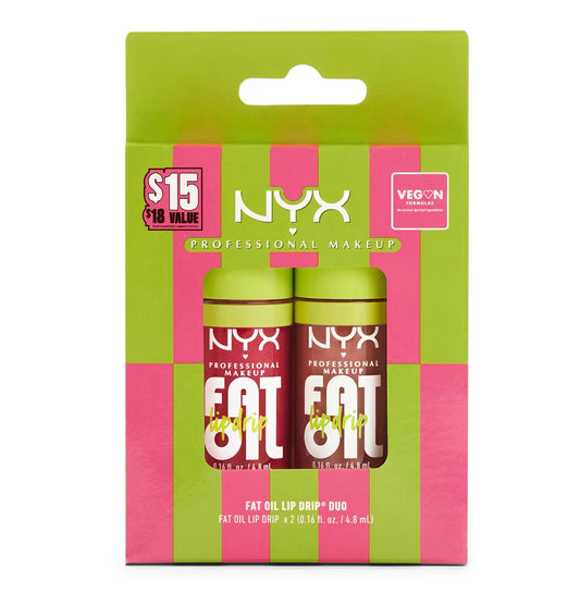NYX Fat Oil Lip Drip Lip Oil Duo Supermodel & Chillin Like a Villian
