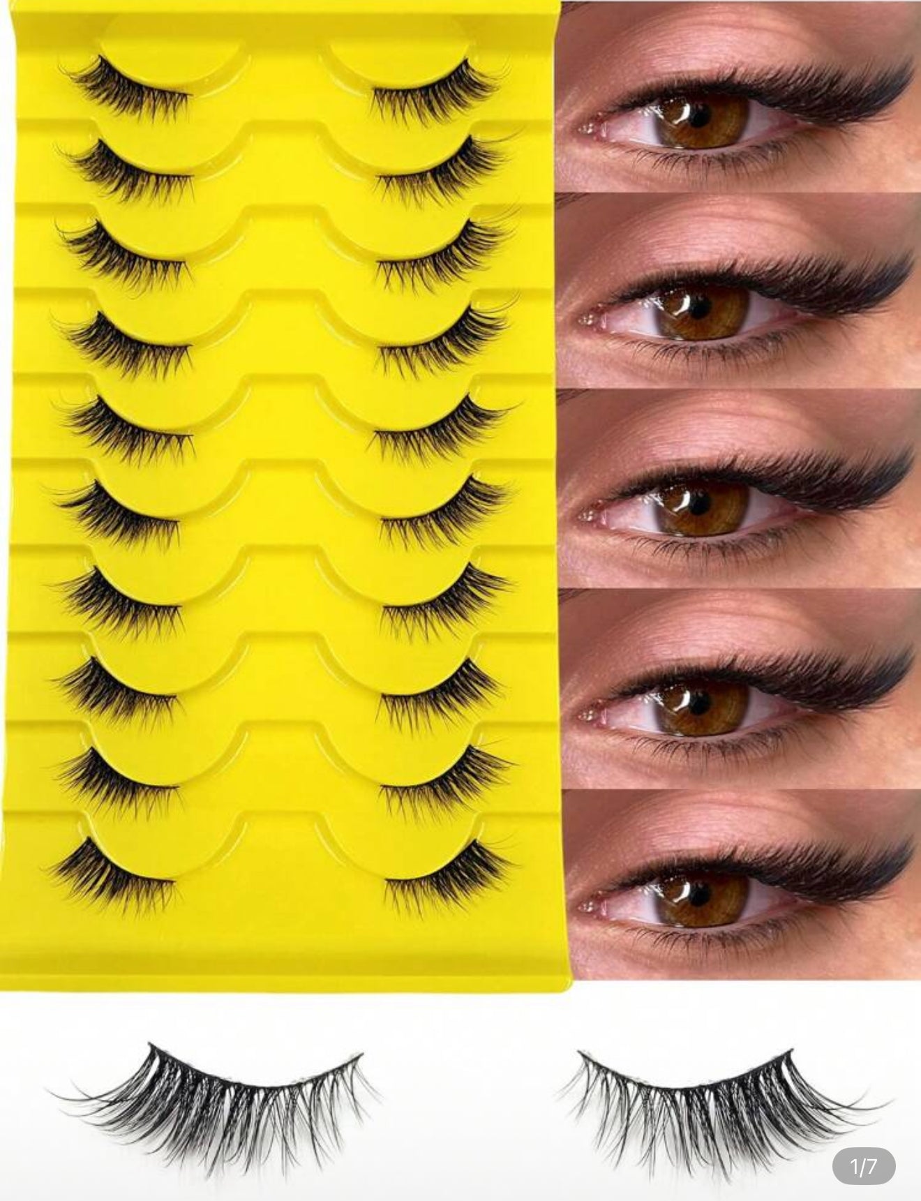 10 Pairs Half Eye Lashes Fluffy Lightweight And Soft Natural Look